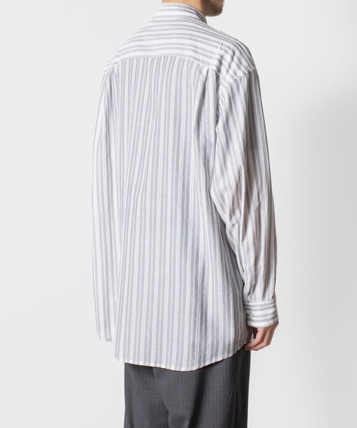 セール】ストライプ レノクロス L/S シャツ / STRIPE LENO CLOTH L/S
