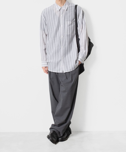 ストライプ レノクロス L/S シャツ / STRIPE LENO CLOTH L/S SHIRT