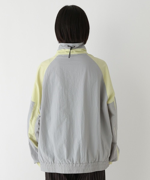 RAGEBLUE（レイジブルー）の「ルーズシルエット/配色ナイロンハーフジップ（スウェット・レディース・グレー/ブルー・FREE）」の16枚目の写真