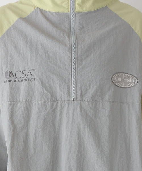 RAGEBLUE（レイジブルー）の「ルーズシルエット/配色ナイロンハーフジップ（スウェット・レディース・グレー/ブルー・FREE）」の22枚目の写真