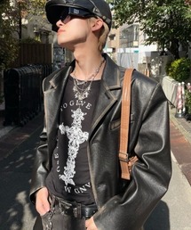 XU | 【Never mind the XU】cross print longsleeve tee / 【ネバーマインド ザ エックスユー】クロスプリント長袖Tシャツ(Tシャツ/カットソー)