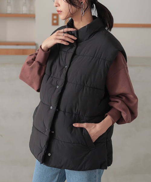 n'OrLABEL（ノアールレーベル）の「『中綿ベスト』（ベスト・レディース・アイボリー/ブラック/テラコッタ/チャコール・1/2）」の3枚目の写真