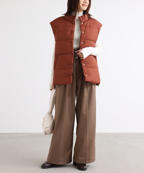 n'OrLABEL（ノアールレーベル）の「『中綿ベスト』（ベスト・レディース・アイボリー/ブラック/テラコッタ/チャコール・1/2）」の8枚目の写真