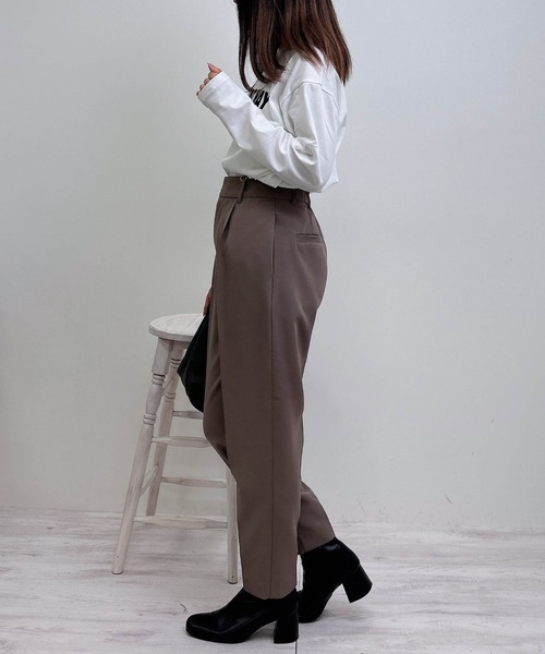 INGNI(イング)の「テーパードパンツ/A(スラックス・レディース・ブラック/ブラウン/グレー/ボルドー・S/M/L)」の9枚目の写真