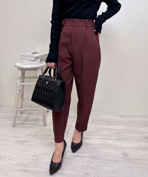 INGNI(イング)の「テーパードパンツ/A(スラックス・レディース・ブラック/ブラウン/グレー/ボルドー・S/M/L)」の12枚目の写真