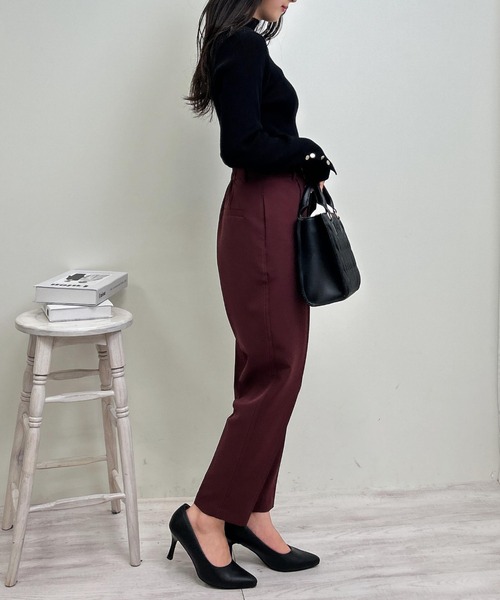 INGNI(イング)の「テーパードパンツ/A(スラックス・レディース・ブラック/ブラウン/グレー/ボルドー・S/M/L)」の16枚目の写真