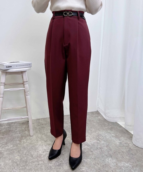 INGNI(イング)の「テーパードパンツ/A(スラックス・レディース・ブラック/ブラウン/グレー/ボルドー・S/M/L)」の10枚目の写真