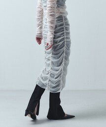 CODE A | CODE A｜sheer gathered jersey skirt(スカート)