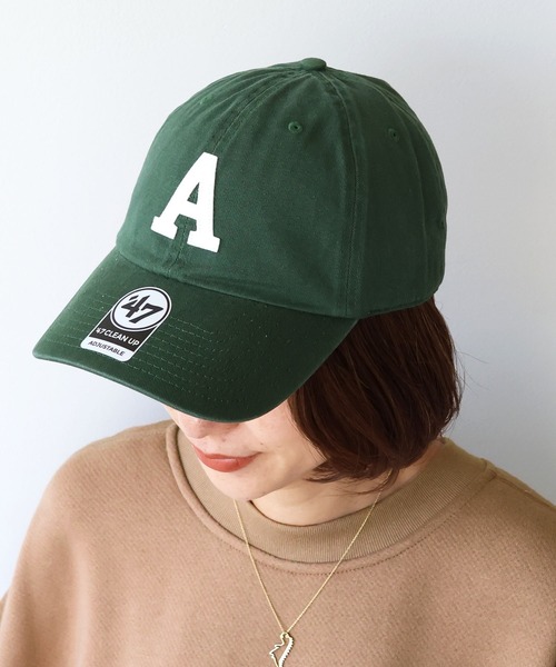 AMERICANA（アメリカーナ）の「【AMERICANA】別注-"A" ロゴワッペンCAP（キャップ・レディース・ネイビー/ダークグリーン/チャコールグレー/ワインレッド・FREE）」の11枚目の写真