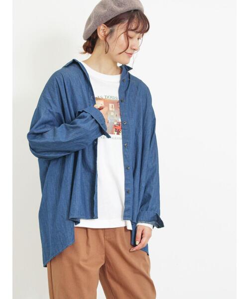 Samansa Mos2（サマンサ モスモス）の「【UV CUT】柄アソートシャツ（シャツ/ブラウス・レディース・グリーン/レッド/キナリ/ブルー/チャコールグレー・F）」の19枚目の写真