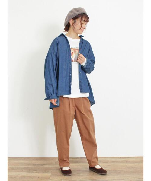 Samansa Mos2（サマンサ モスモス）の「【UV CUT】柄アソートシャツ（シャツ/ブラウス・レディース・グリーン/レッド/キナリ/ブルー/チャコールグレー・F）」の22枚目の写真