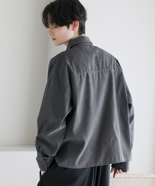 フェイクスエードショート丈長袖シャツ（シャツ/ブラウス）｜ASTRONOMY