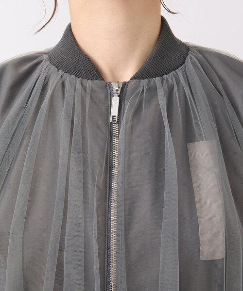 La boutique BonBon（ラブティックボンボン）の「チュールレイヤードブルゾン（ブルゾン・レディース・グレー・FREE）」の15枚目の写真