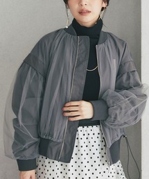 チュールレイヤードブルゾン