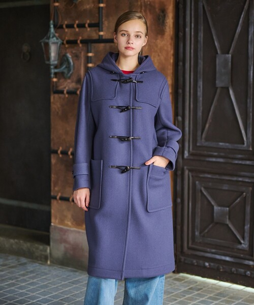 DRESSTERIOR（ドレステリア）の「【ウール混/大人カジュアル】ジロンラムメルトンダッフルコート（ダッフルコート・レディース・ダークパープル/ブラック/パープル系4・34/38/36）」の6枚目の写真