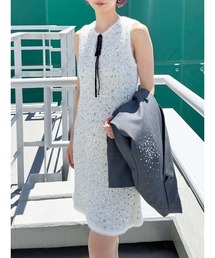 LILY BROWN | [L.B CANDY STOCK]フェザービジューミニニットワンピース(ワンピース)