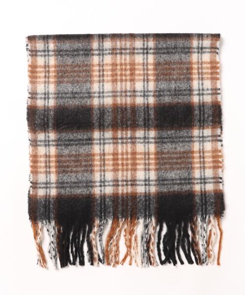 欧州航路(オウシュウコウロ)の「【欧州航路】モコチェックマフラー(マフラー・レディース・オリーブ/パープル/ブルー/ブラウン・FREE)」の5枚目の写真