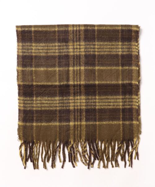 欧州航路(オウシュウコウロ)の「【欧州航路】モコチェックマフラー(マフラー・レディース・オリーブ/パープル/ブルー/ブラウン・FREE)」の6枚目の写真