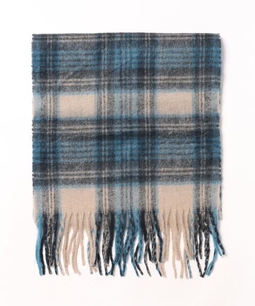 欧州航路(オウシュウコウロ)の「【欧州航路】モコチェックマフラー(マフラー・レディース・オリーブ/パープル/ブルー/ブラウン・FREE)」の7枚目の写真