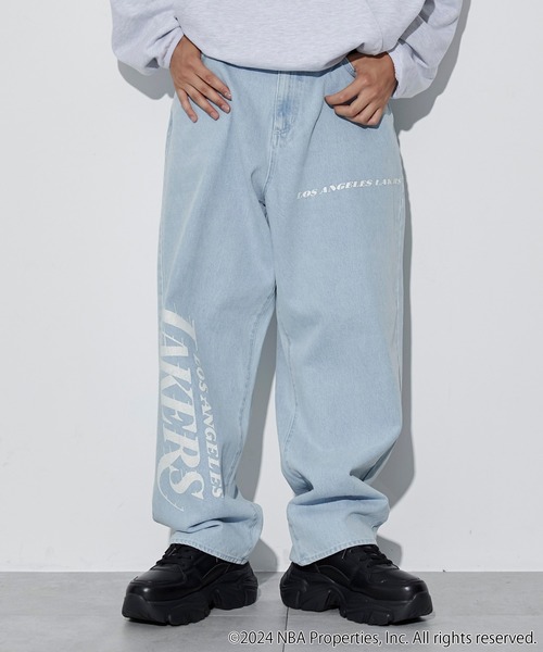 NBA Hip Hop Denim Pants W34　ヒップホップデニムパンツ セール】∴WEGO/別注NBAデニムパンツ（デニムパンツ）｜NBA