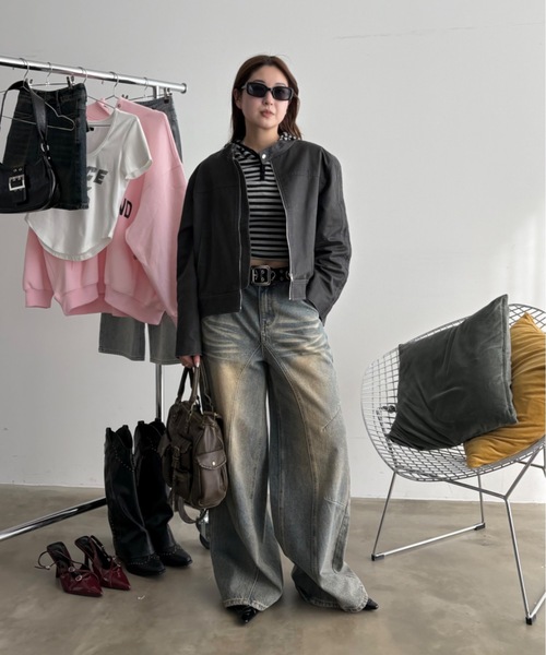 SHAGGIE（シャギー）の「バレルデニムパンツ（デニムパンツ・レディース・ブルー・LARGE/MEDIUM/SMALL/X-LARGE）」の4枚目の写真