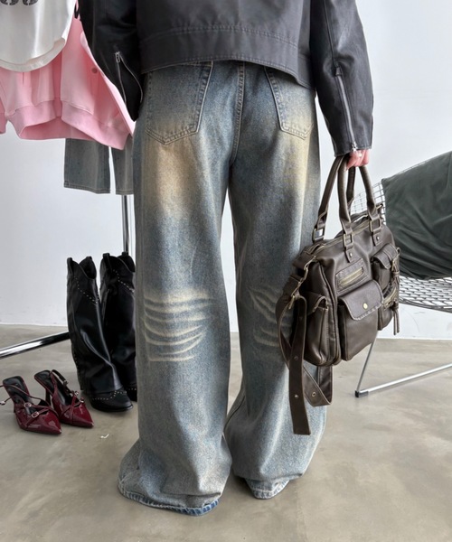 SHAGGIE（シャギー）の「バレルデニムパンツ（デニムパンツ・レディース・ブルー・LARGE/MEDIUM/SMALL/X-LARGE）」の3枚目の写真