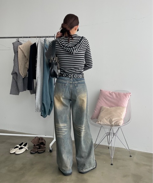 SHAGGIE（シャギー）の「バレルデニムパンツ（デニムパンツ・レディース・ブルー・LARGE/MEDIUM/SMALL/X-LARGE）」の19枚目の写真