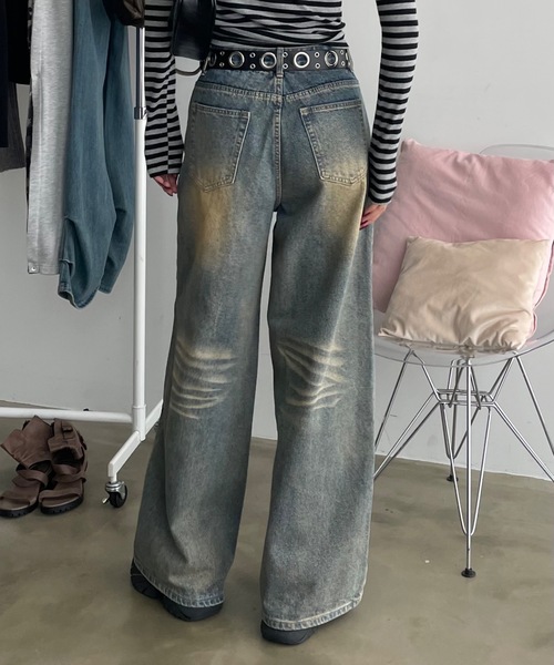 SHAGGIE（シャギー）の「バレルデニムパンツ（デニムパンツ・レディース・ブルー・LARGE/MEDIUM/SMALL/X-LARGE）」の17枚目の写真