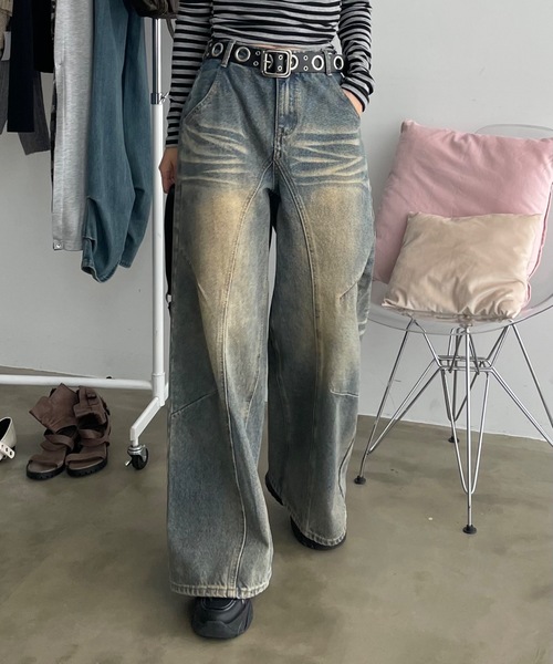 SHAGGIE（シャギー）の「バレルデニムパンツ（デニムパンツ・レディース・ブルー・LARGE/MEDIUM/SMALL/X-LARGE）」の16枚目の写真