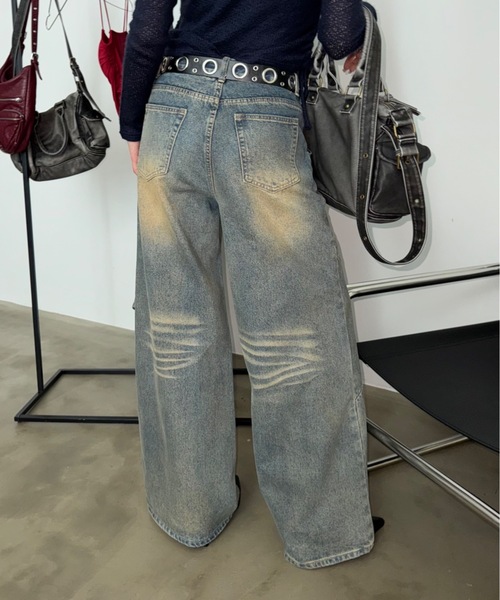 SHAGGIE（シャギー）の「バレルデニムパンツ（デニムパンツ・レディース・ブルー・LARGE/MEDIUM/SMALL/X-LARGE）」の21枚目の写真