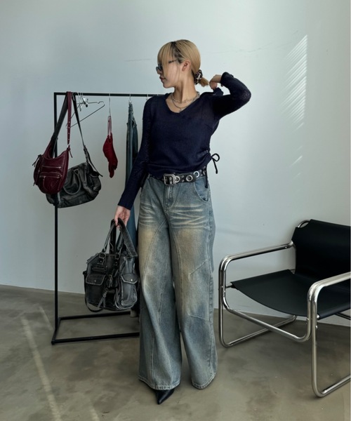SHAGGIE（シャギー）の「バレルデニムパンツ（デニムパンツ・レディース・ブルー・LARGE/MEDIUM/SMALL/X-LARGE）」の22枚目の写真