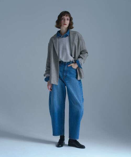 URBAN RESEARCH(アーバンリサーチ)の「FOX/CASHMEREクルーネックニット(ニット/セーター・レディース・ブルー系その他/ライトグレー/チャコールグレー・FREE)」の7枚目の写真