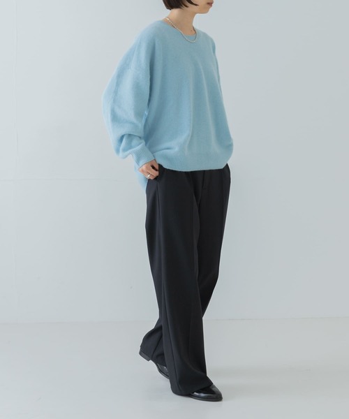 URBAN RESEARCH(アーバンリサーチ)の「FOX/CASHMEREクルーネックニット(ニット/セーター・レディース・ブルー系その他/ライトグレー/チャコールグレー・FREE)」の11枚目の写真