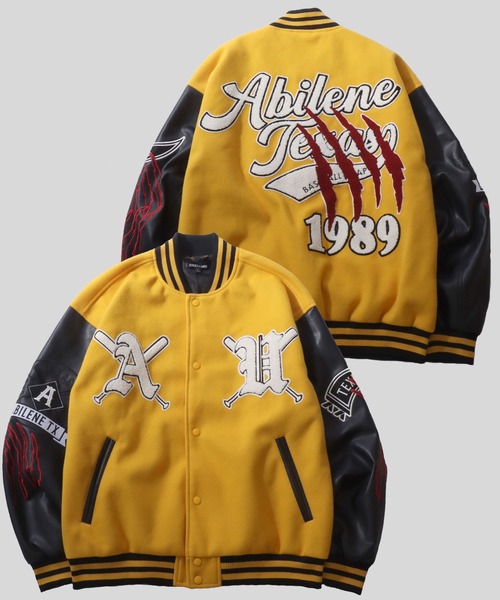 セール】Varsity Jacket/オーバーサイズ メルトン スタジャン