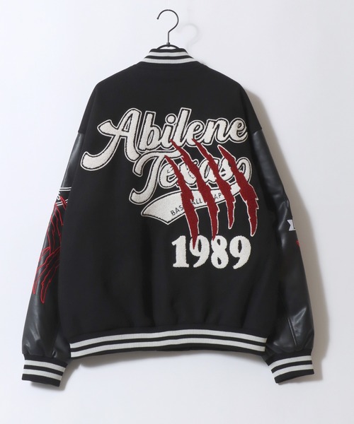 セール】Varsity Jacket/オーバーサイズ メルトン スタジャン