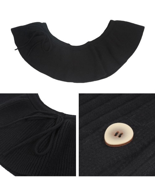 KOBE LETTUCE（コウベレタス）の「[ 田中亜希子さんコラボ ] 選べる2丈 2way付けフリルVネックニットプルオーバー（ニット/セーター・レディース・ブルー系/ベージュ系/ブラック/カーキ・PM/M）」の22枚目の写真