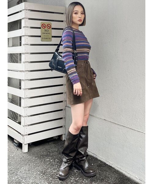 MURUA（ムルーア）の「シャギーミックスニット（ニット/セーター・レディース・パープル/ブラック/アイボリー・FREE）」の16枚目の写真