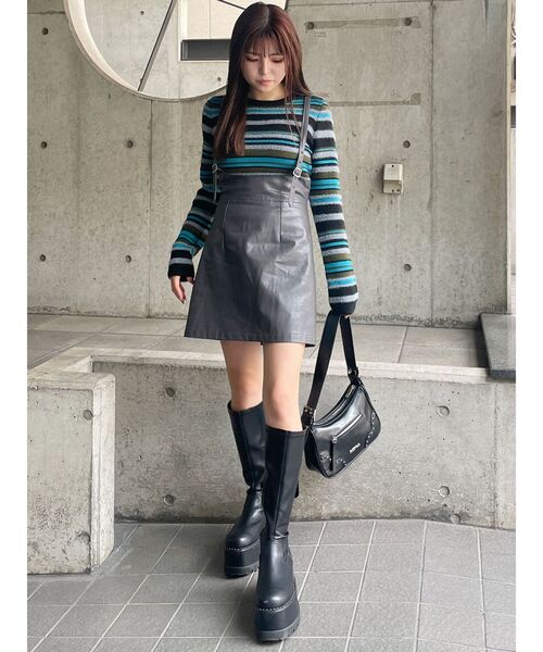 MURUA（ムルーア）の「シャギーミックスニット（ニット/セーター・レディース・パープル/ブラック/アイボリー・FREE）」の22枚目の写真