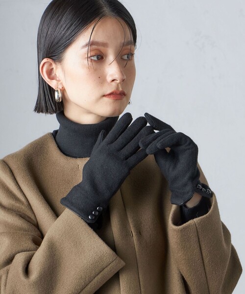 SHIPS(シップス)の「カシミヤ ミックス ジャージ グローブ(手袋・レディース・トップグレー/ブラック/ブラウン系/ライトピンク/グリーン/レッド/ブラウン・ONE SIZE)」の22枚目の写真