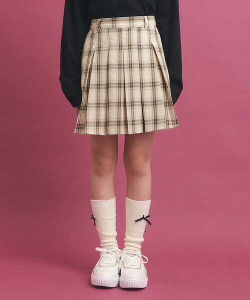 PINK-latte（ピンクラテ）の「◆毎日穿きたい！プリーツスカート（スカート・キッズ・ネイビー系1/ベージュ系その他4/ブラック・16/14/13/15 ）」の4枚目の写真