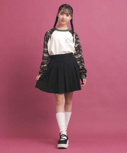 PINK-latte（ピンクラテ）の「◆毎日穿きたい！プリーツスカート（スカート・キッズ・ネイビー系1/ベージュ系その他4/ブラック・16/14/13/15 ）」の11枚目の写真