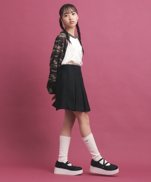 PINK-latte（ピンクラテ）の「◆毎日穿きたい！プリーツスカート（スカート・キッズ・ネイビー系1/ベージュ系その他4/ブラック・16/14/13/15 ）」の12枚目の写真