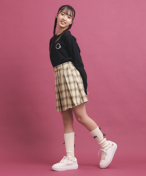 PINK-latte（ピンクラテ）の「◆毎日穿きたい！プリーツスカート（スカート・キッズ・ネイビー系1/ベージュ系その他4/ブラック・16/14/13/15 ）」の20枚目の写真