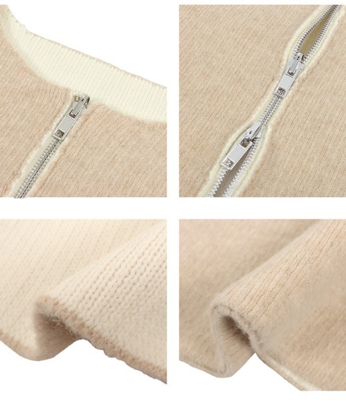 KOBE LETTUCE（コウベレタス）の「選べる2タイプ 配色ニット（ニット/セーター・レディース・グレー系/ベージュ系1/ベージュ系/ピンク系/グレー系1/ピンク系1・M/M1）」の16枚目の写真