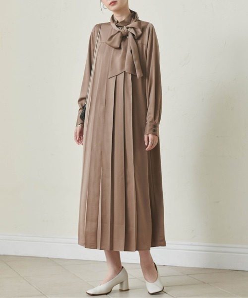 リボン付きプリーツワンピ（ワンピース）｜RANAN（ラナン）