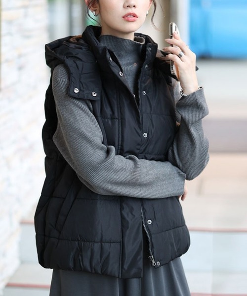 防風撥水フード取り外し中綿ベスト（その他アウター）｜GOLDJAPAN（ゴールドジャパン）