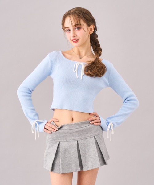 美品　BALLANTYNE リミテッドエディション　デザインニット　イタリア製 ガーリーリボンニット（ニット/セーター）｜Seiney Blonde