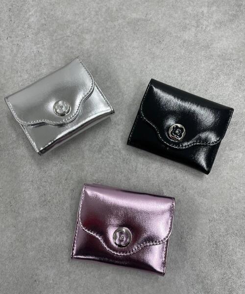 WEGO（ウィゴー）の「WEGO/フラワーレターミニウォレット（財布・レディース・シルバー/ピンク/ブラック/ブラック系その他/ライトピンク/ホワイト・FREE）」の15枚目の写真