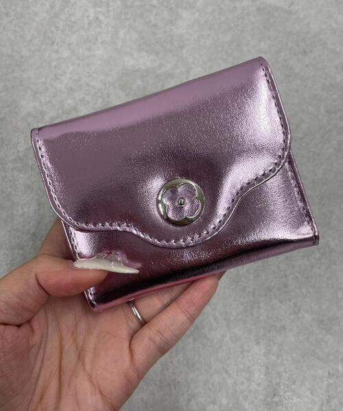 WEGO（ウィゴー）の「WEGO/フラワーレターミニウォレット（財布・レディース・シルバー/ピンク/ブラック/ブラック系その他/ライトピンク/ホワイト・FREE）」の16枚目の写真