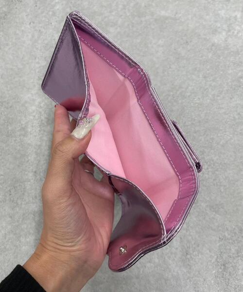 WEGO（ウィゴー）の「WEGO/フラワーレターミニウォレット（財布・レディース・シルバー/ピンク/ブラック/ブラック系その他/ライトピンク/ホワイト・FREE）」の18枚目の写真